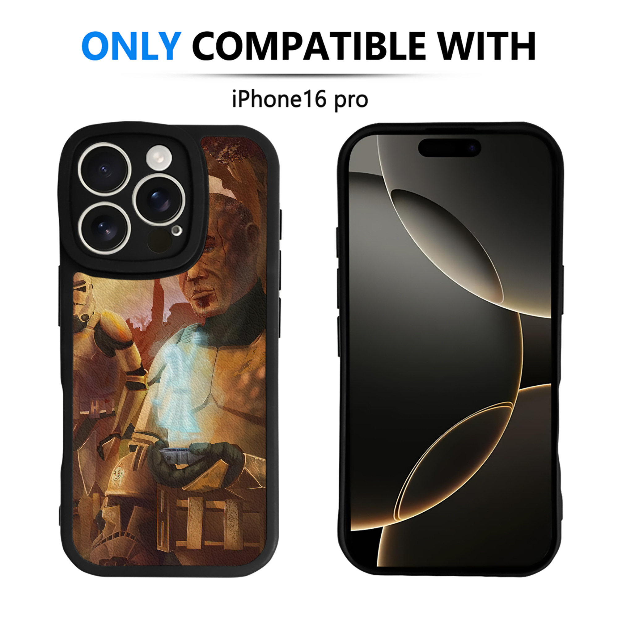 （画像用） スター・ウォーズ Star Wars 【iPhone 16シリーズ対応】シリコンスマホケース（レザー調） 材質：シリコン